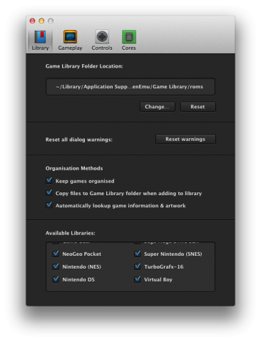 Openemu 1.0 (Screenshot: Golem.de)